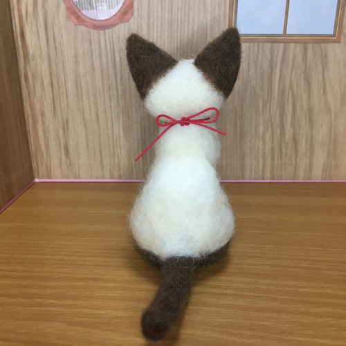羊毛フェルト シャム猫 羊毛フェルト めぐめぐ 通販 14207858｜Creema