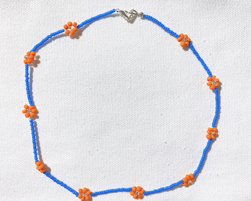 SENT オレンジアクセントのビーズネックレス imgrc0095162268.jpg