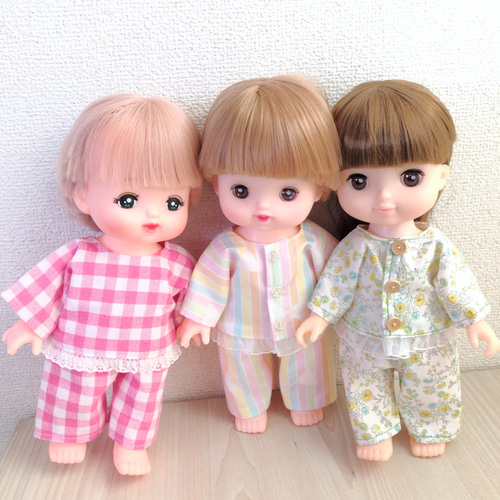 ハンドメイド　ソランちゃん　長袖　パジャマ　セット　小花柄 ハンドメイド ソランちゃん 長袖 パジャマ セット 小花柄