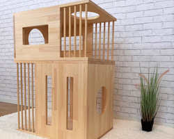 ハンドメイド 猫ちゃん ワンチャン ペット用 2段ベッド♫ 寝る場所