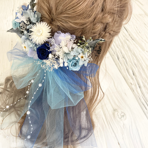 水色×イエロー　髪飾り　ヘッドドレス ゆめかわ 水色 髪飾り ヘッドドレス ヘッドドレス（アクセサリー