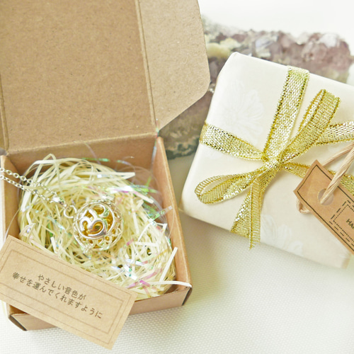 ✼純金加工✼幸運を呼ぶバリ島の神・OMのガムランボール ༺揺らすと