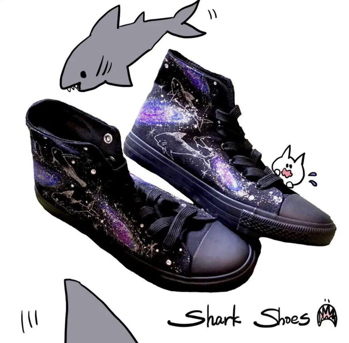 サメだらけ！キラキラスニーカーデラックス