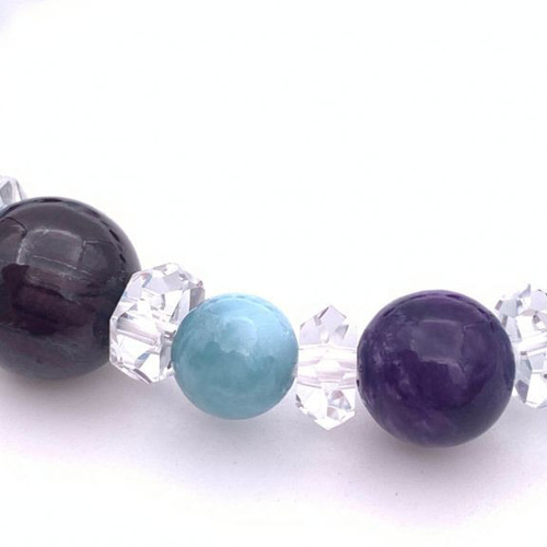 在庫SALE】ラリマー×チャロアイト×ブルーフローライトのブレスレット