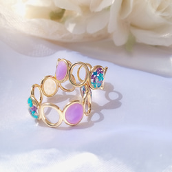 ビオラのぽってりリング〜 雫 ぷっくり 涙 ドロップ クリア レジン