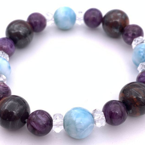 世界3大ヒーリングストーン☆天然石スギライト&ラリマー&チャロアイト  