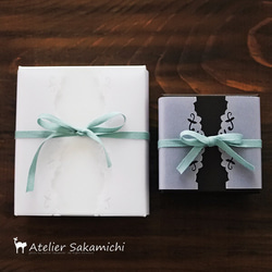 オレンジムーンストーンの「小さな輝き」② ピアスかイヤリング 8枚目の画像