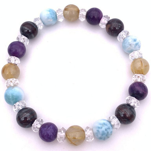 世界3大ヒーリングストーン☆天然石ルチルクォーツ&スギライト