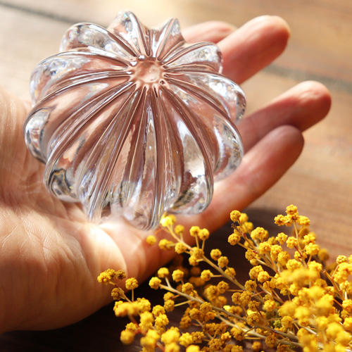 新作「フルートのペーパーウェイト」flute スウェーデンクリスタル