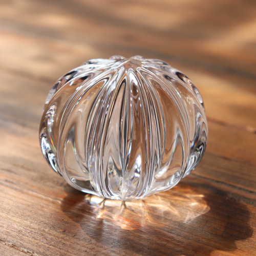 新作「フルートのペーパーウェイト」flute スウェーデンクリスタル