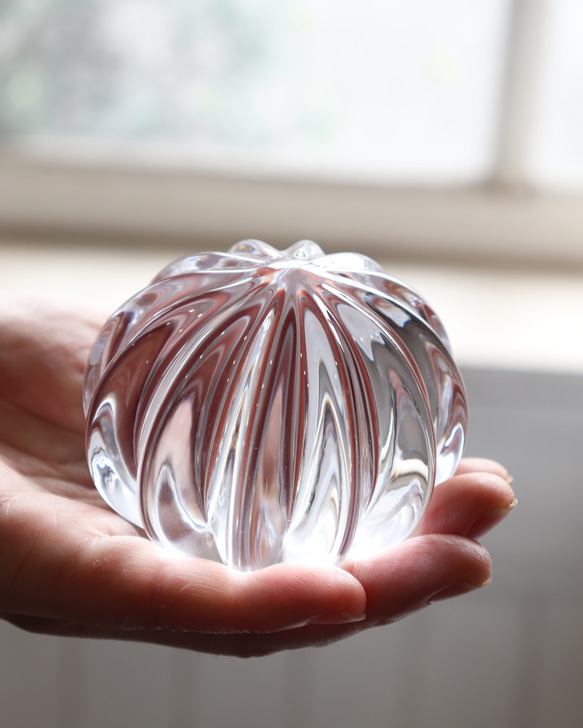 新作「フルートのペーパーウェイト」flute スウェーデンクリスタル