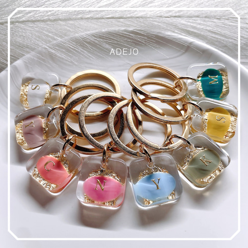 全20色】デザインチャーム♡ネームタグ♡お名前♡キーホルダー