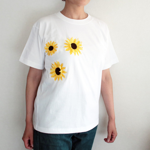 満開の立体刺繍ひまわりTシャツ Tシャツ 春桜-Haruka- 通販