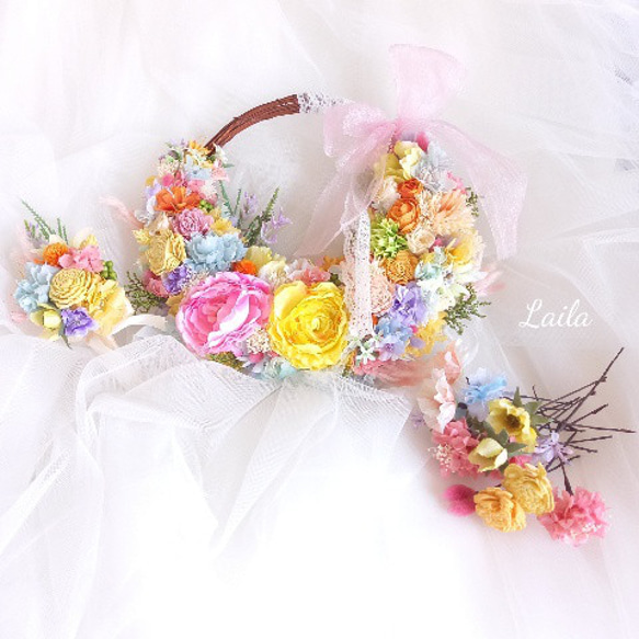 ysn様ウェディングオーダー三点セットリースブーケ専門店リースブーケ