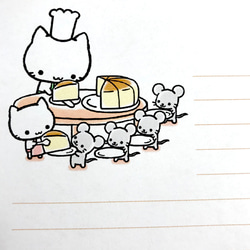 ミコちゃんのレターセット＜チーズケーキ＞ 3枚目の画像