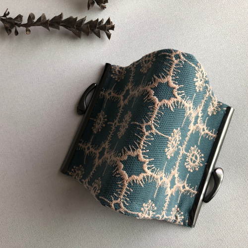 ミナペルホネン anemone blue】小銭入れ ミニ財布 がま口財布