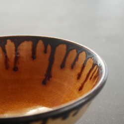 釉面流動琥珀茶碗 9950BM 第5張的照片