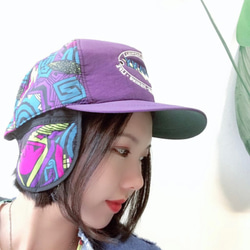 新潟紫圖騰滑板青春紀念日 有耳蓋 古董鴨舌 棒球帽 baseball cap 第12張的照片