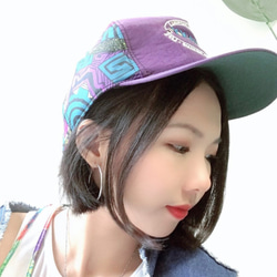 新潟紫圖騰滑板青春紀念日 有耳蓋 古董鴨舌 棒球帽 baseball cap 第10張的照片