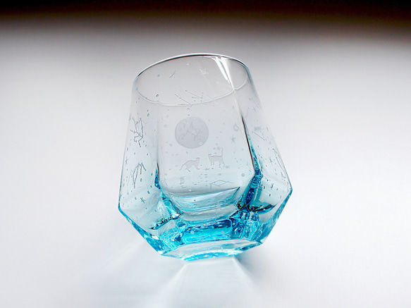 【再販】澄み夜猫のヘキサゴン（水色） 4枚目の画像