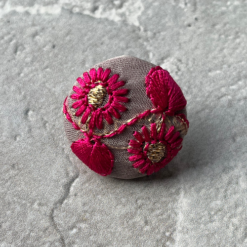 くるみボタンインド刺繍リボン ヘアゴム ヘアゴム ＋labo 通販