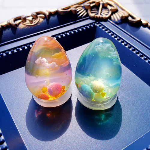 空レジン】*｡・+fantastic garden・｡*朝焼け【雲レジン】 立体