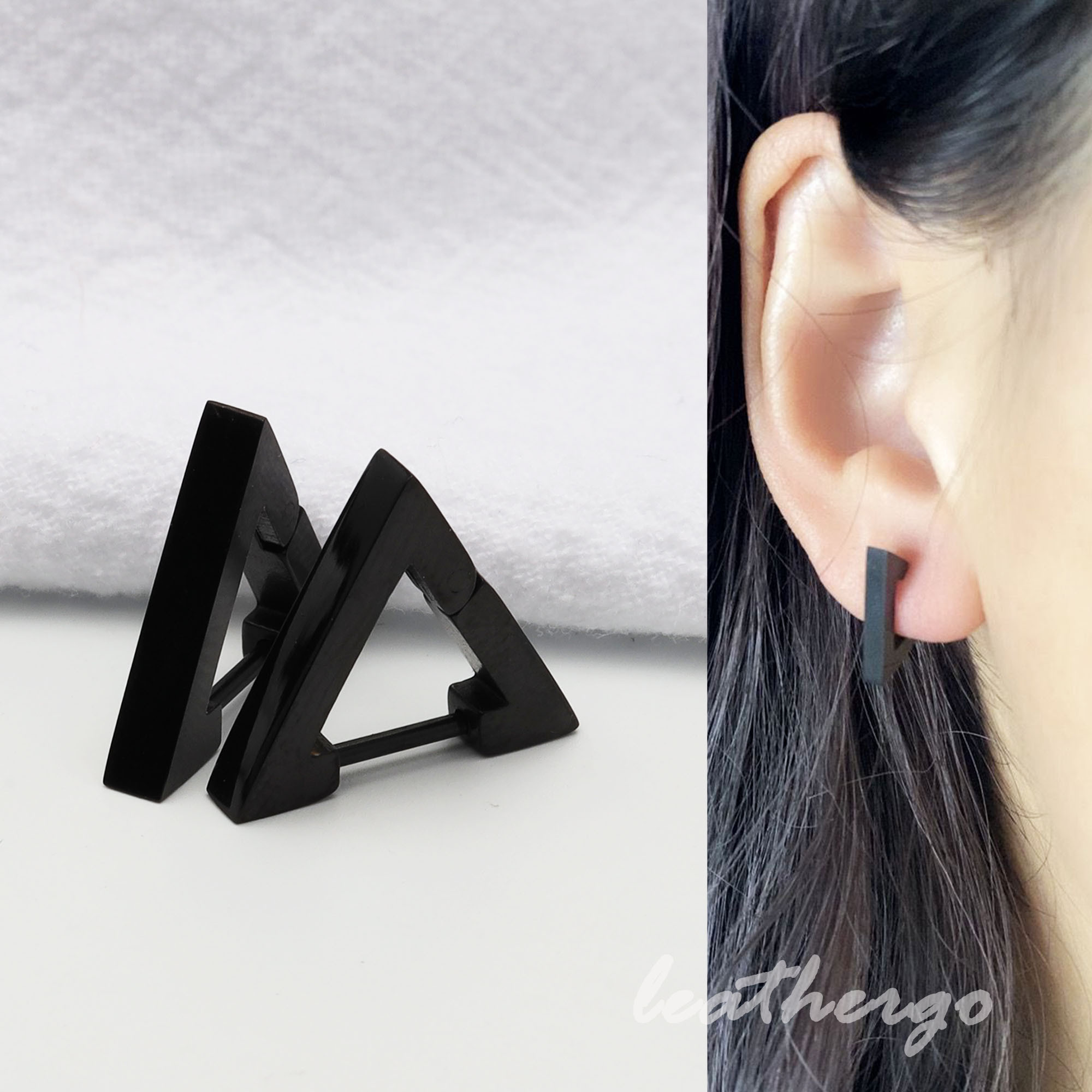 ピアス　トライアングルフープピアス unknown.
