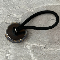 くるみボタン　インド刺繍リボン　ヘアゴム 18枚目の画像