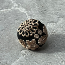 くるみボタン　インド刺繍リボン　ヘアゴム 10枚目の画像