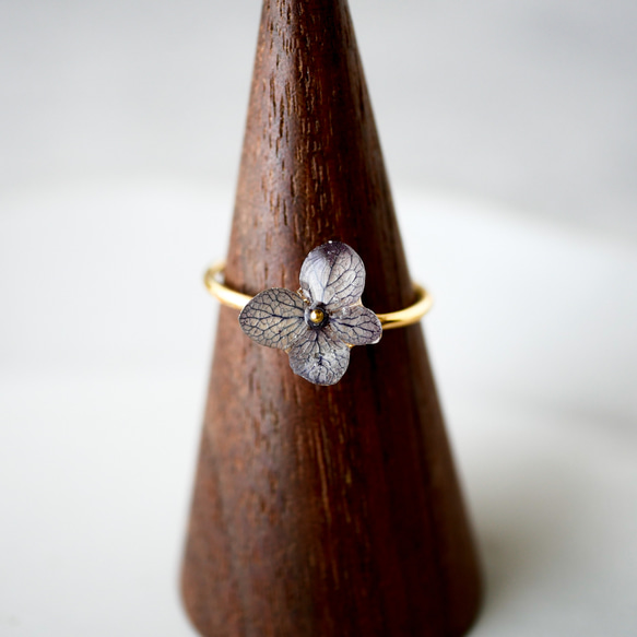 紫陽花リング（10号フリーサイズの指輪/2） 4枚目の画像