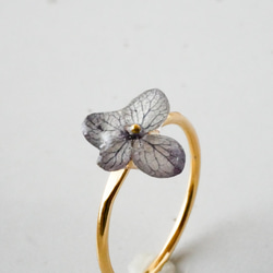 紫陽花リング（10号フリーサイズの指輪/2） 6枚目の画像