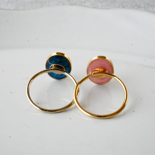 押し花リング（10号フリーサイズの指輪/オールドピンク） 指輪・リング