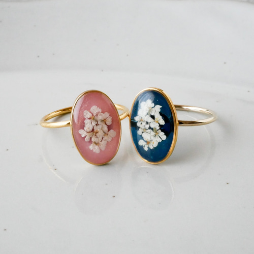 押し花リング（10号フリーサイズの指輪/オールドピンク） 指輪