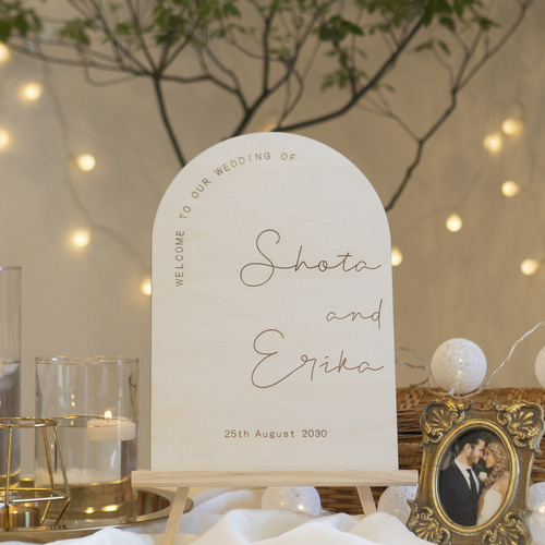 アーチ型 木製ウェルカムボード／wbs13 ウェルカムボード Bellwedy