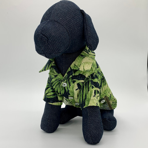 犬服 ワンコ服 アロハシャツ リーフ柄 小型犬 中型犬 ペット服