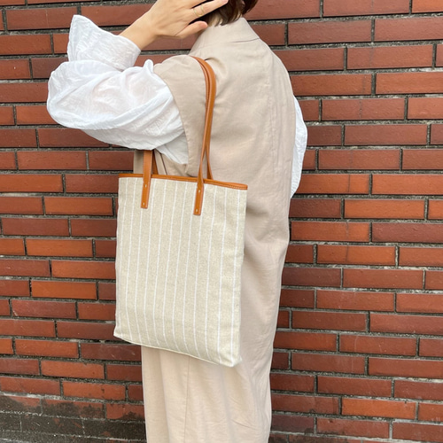 カットオフ　2wayリネンコットントートバッグ 4603d394573c16f72db2517f2c6b52