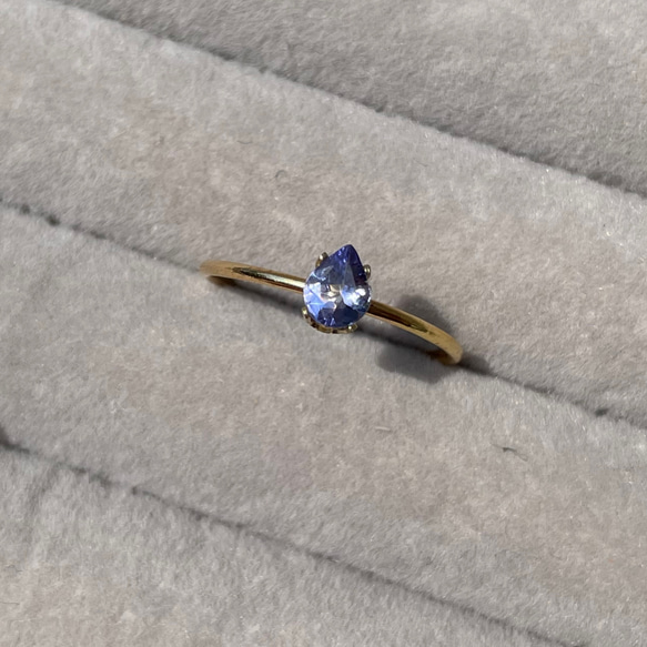 twilight drop ring … Tanzanite 14kgf 5枚目の画像