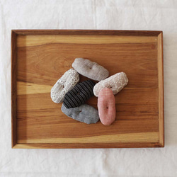 キッチン雑貨 母の日 自然素材 石ころの箸おきセット おしゃれ インテリア キッチン小物 コットン 3枚目の画像