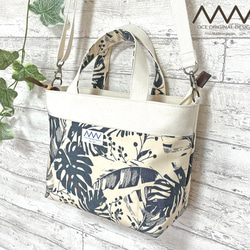 受注制作〗ハワイアン✿2wayトートバッグ （口元ファスナー仕様