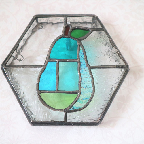 三種のフルーツ ヴィンテージ ステンドグラス ベリーズ・アンド・グレープス 三種のフルーツ ヴィンテージ ステンドグラス ベリーズ・アンド