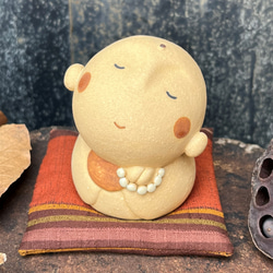 傾斜面 Jizo 帶緩衝墊（非常小） O-162 Ceramic / Jizo / Jizo 第1張的照片