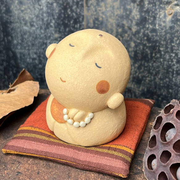 傾斜面 Jizo 帶緩衝墊（非常小） O-162 Ceramic / Jizo / Jizo 第3張的照片