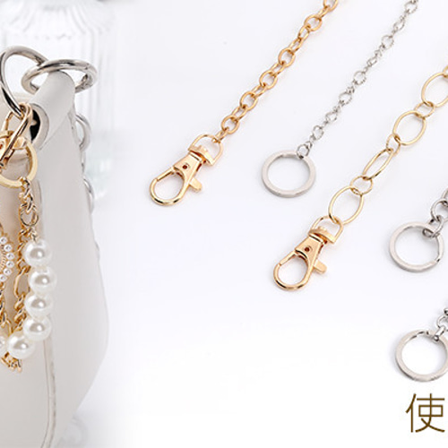 バッグチャームチェーン　ゆり バッグチャーム チェーン パーツ 金具 ゴールド 14cm 20本