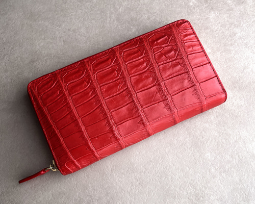 マット/クロコダイル長財布/一枚革/華やか/セレブ/上品/ラスト1点 長  