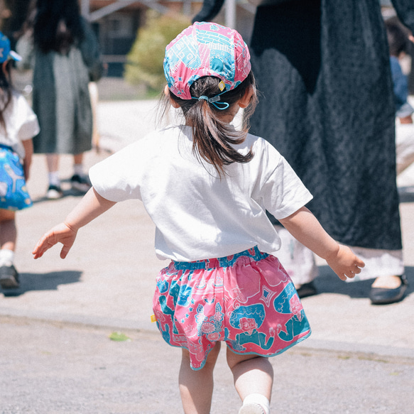 水遊びにも◎ショートパンツ:たびするサボテン（ピンク） 3枚目の画像