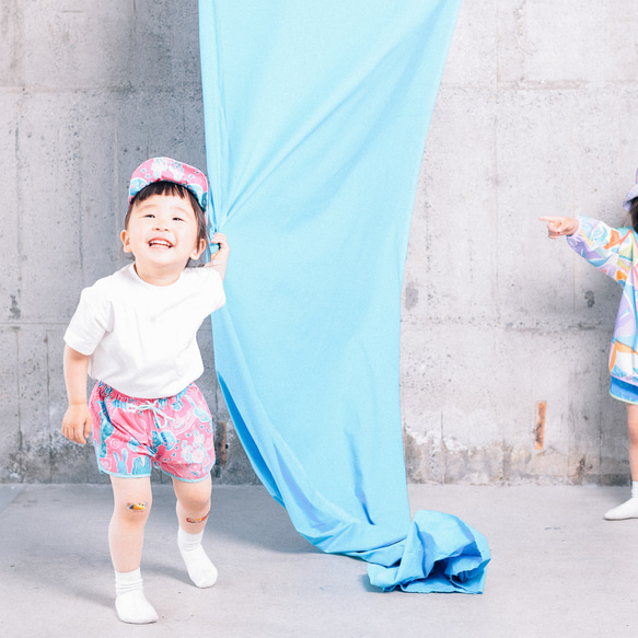 水遊びにも◎ショートパンツ:たびするサボテン（ピンク） 2枚目の画像