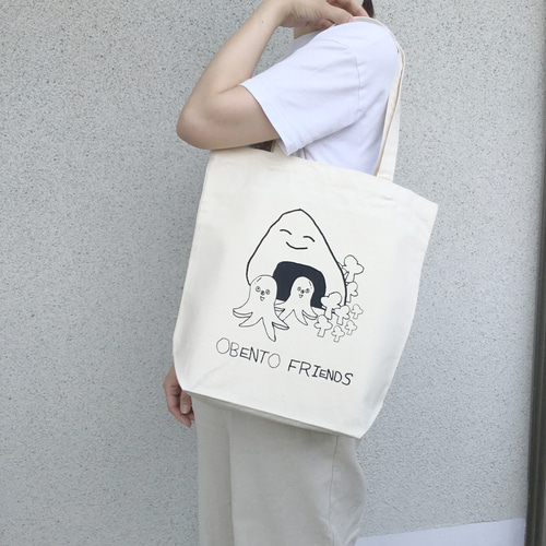 BentoFriendのキャンバストートバッグ／シルクスクリーン