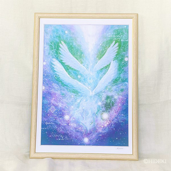 天使のヒーリングアート～次元を超えて～A3サイズ額付HYMジクレー壁掛けタイプ HYM スマホ画面では 若干の色違いが発生することがあります 了解の上 ご注文ください ＿＿＿＿＿＿＿＿＿＿＿＿＿＿＿＿＿