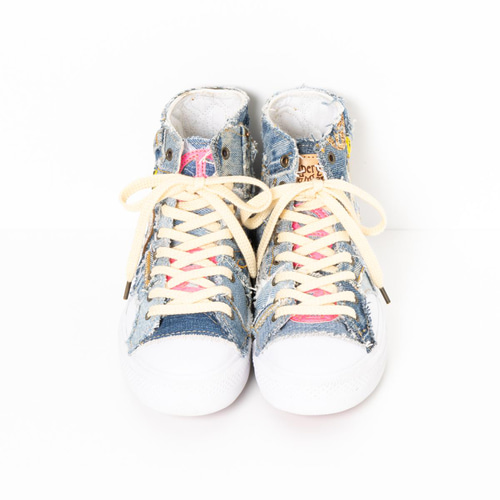 Cream Soda / Size 23.5cm 靴職人のリメイクスニーカー デニム  