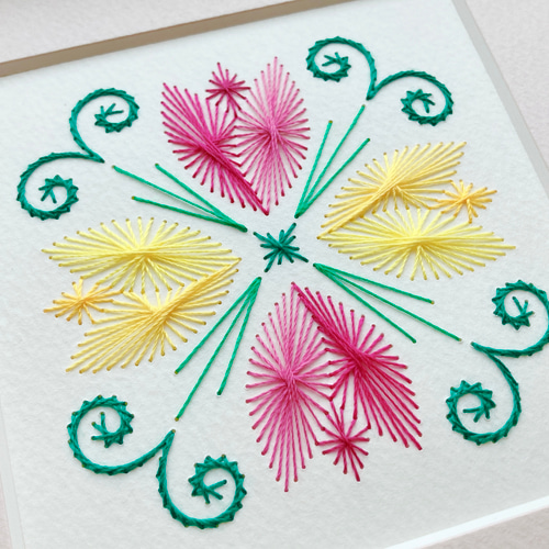 紙刺繍アート作品「春の訪れ」 絵画 刺繍のFilagile 通販 14213182